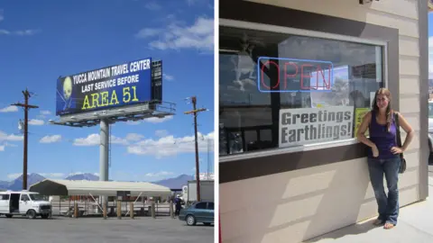 Sinead Garvan Area 51 signs in Nevada