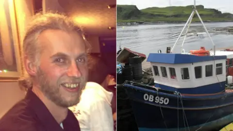 MacAlister family Scott MacAlister and boat