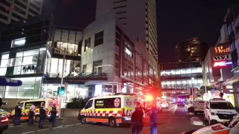 Getty Images Ambulances outside Wesftield