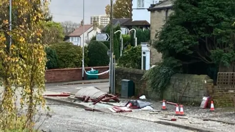 BBC/Charles Heslett Crash scene