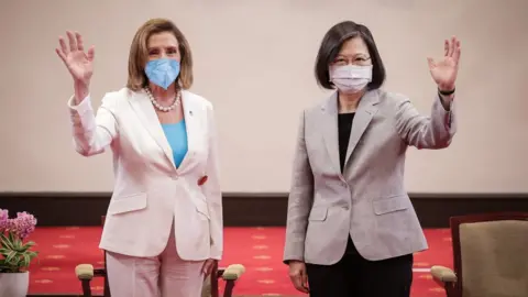 Getty Images Nancy Pelosi with Taiwan's President Tsai Ing-wen