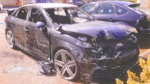 Crown Office Burnt-out Audi