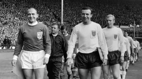 Getty Images Jimmy Armfield captains England