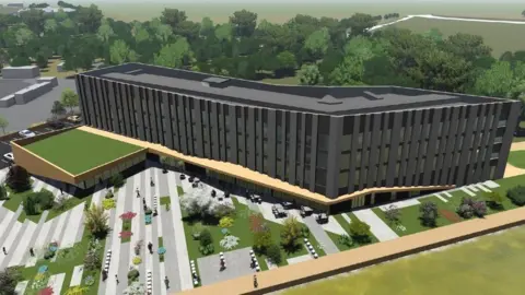 Surf Snowdonia Artist impression of proposed hotel at Surf Snowdonia