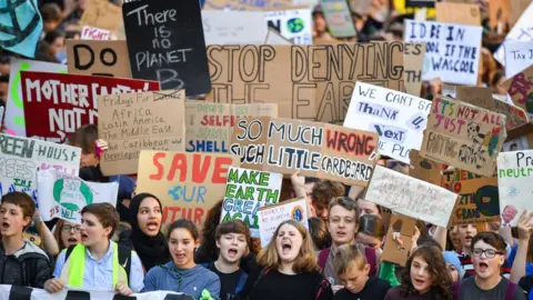 Getty Images Climate strike in Edinburgh