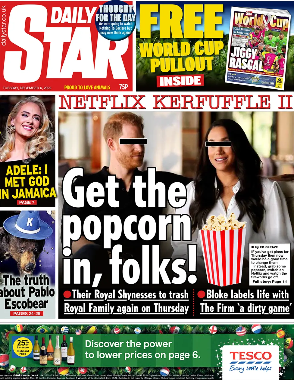 Daily Star front page