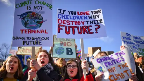 Getty Images Climate protest in Edinburgh