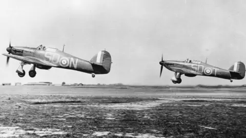 Central Press/Stringer Hurricane planes