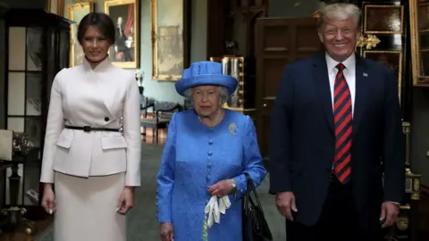 PA Media Melania Trump, the Queen, Donald Trump