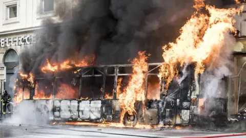 EPA Rome bus fire