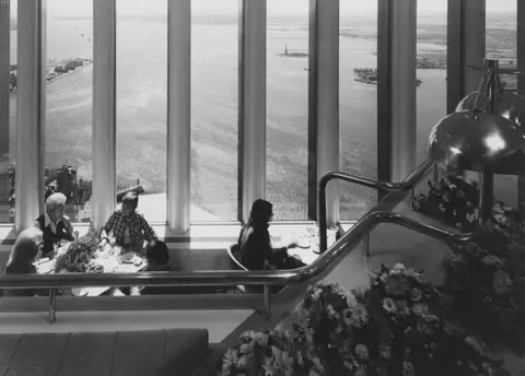 Bettmann/Getty Images Among the dining spots that people who also eat with their eyes flock to is Windows on the World, one of the city's most talked-about restaurants, on the 107th floor of the World Trade Center's North Tower.