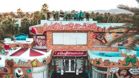 Dean Kane Spray painted Las Vegas mansion