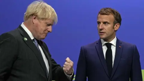 PA Media Boris Johnson and Emmanuel Macron