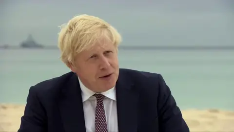 Boris Johnson at G7 summit in Cornwall