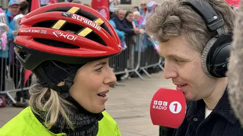 Dale Baxter / BBC  Mollie King being interviewed