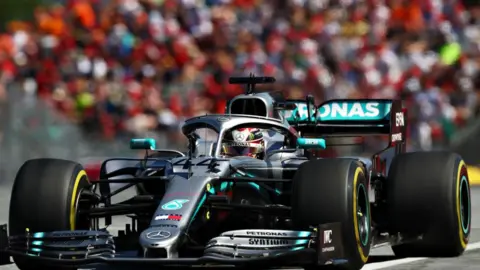 Getty Images Lewis Hamilton in his Mercedes