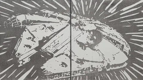 Ruddy Muddy Ruddy Muddy's drawing of the Millennium Falcon