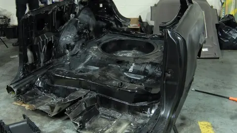 West Midlands Police The broken up car