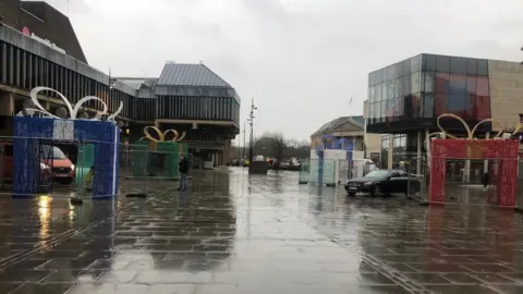 BBC Christmas decorations in Derby 2019