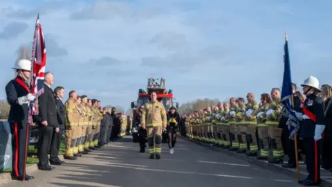 Northamptonshire Fire and Rescue Service Guard of honour for Hilmi Say