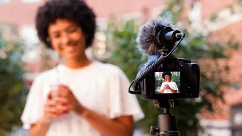 Getty Images YouTuber filming video