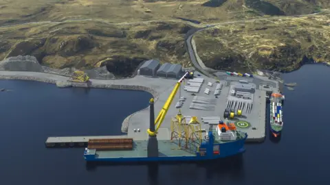 IKM 3D Animation Services Illustration of new deep water port