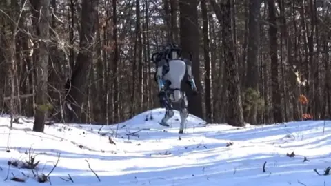 YouTube/SciNews Atlas robot walking in the snow.