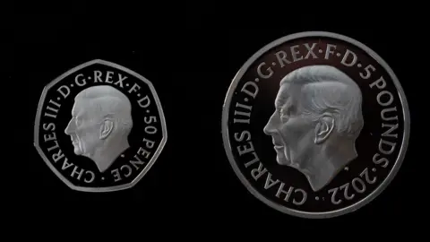 PA Media New coins featuring King Charles