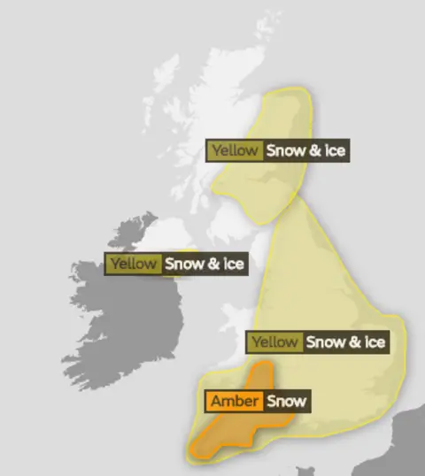 Met Office A map of the UK