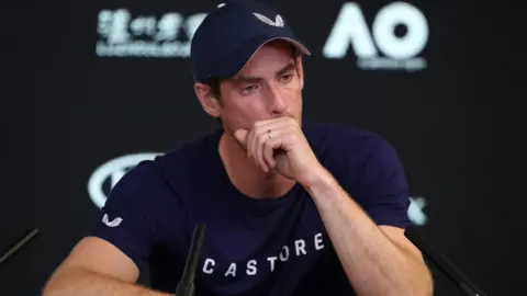Getty Images Andy Murray announcing his retirement