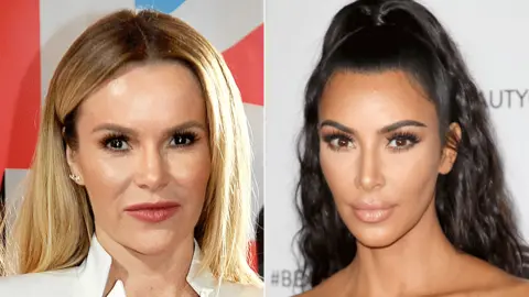 Getty Images Amanda Holden (left) and Kim Kardashian