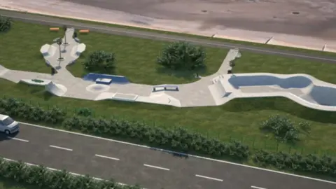 Maverick Industries An artist impression of the proposed skate park