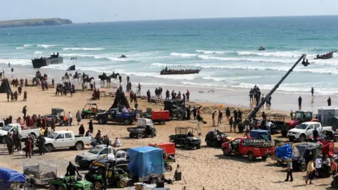 PA Media Filming of Robin Hood on beach