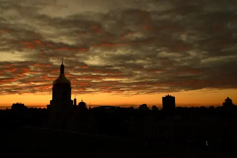 David McIlveen/BBC Kyiv at sunset