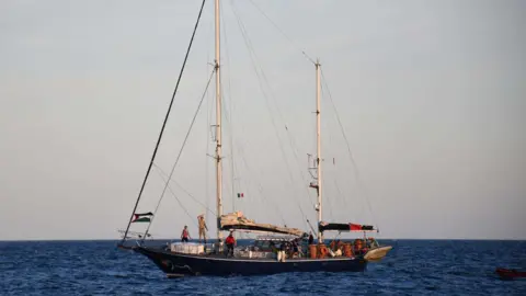 The boat Madleen of the NGO Freedom Flotilla Coalition