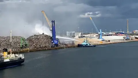 BBC fire at Southampton docks