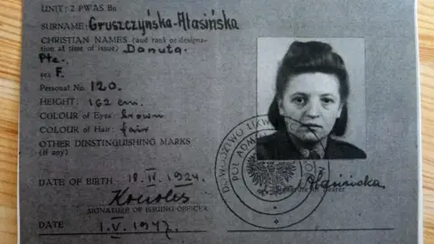 Friends of Foster Hill Road Cemetery ID card of Danuta Gruszczynska-Alasinska