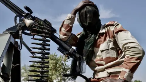 Getty Images A Niger army soldier in Maradi state (file picture)