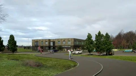 Cassidy + Ashton An artist's impression of the Ashton Park Sports Hub