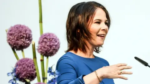 EPA Annalena Baerbock, delivers a speech during the event "Berliner Reden" on 20 August