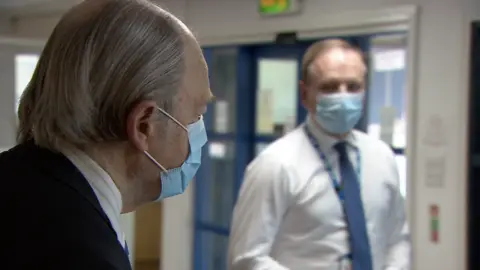 BBC News Ray Bartlett and Sir Simon Stevens