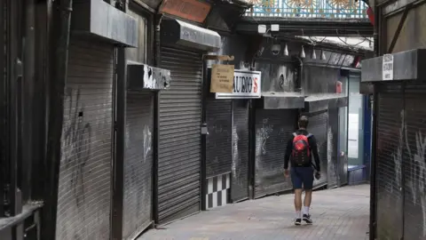 Getty Images Empty shops in Newport, South Wales