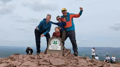 Chris Paton Cian was joined on the final peak by his dad, Chris, mum, Susan, and four-year-old brother, Ronan