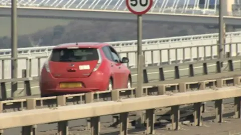 Car on Forth Road Bridge