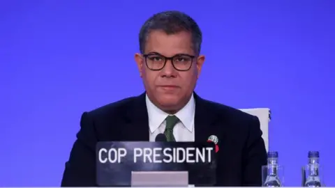 Reuters COP26 President Alok Sharma speaks at the UN Climate Change Conference las year.