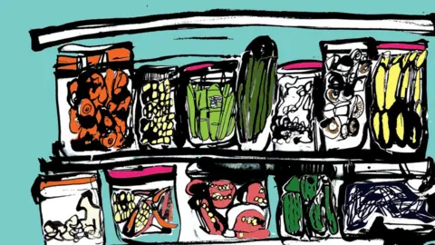 Jars of food