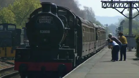 BBC Steam train on West Somerset Railway