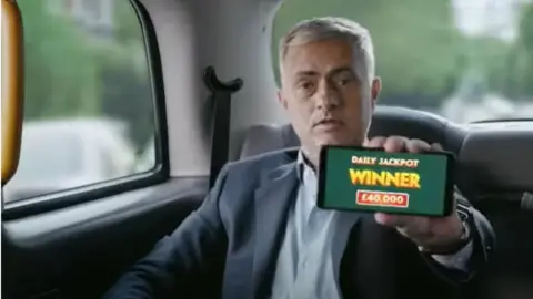 PaddyPower Jose Morinho in advert for PaddyPower