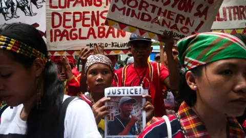 Getty Images Lumad people protest in 2016