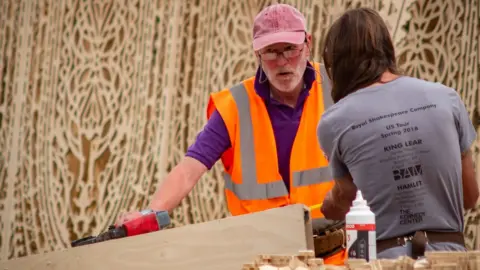 Andrew Moore Work taking place on the temple